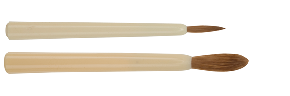 red sable brushes for ceramic and porcelain, plastic quills