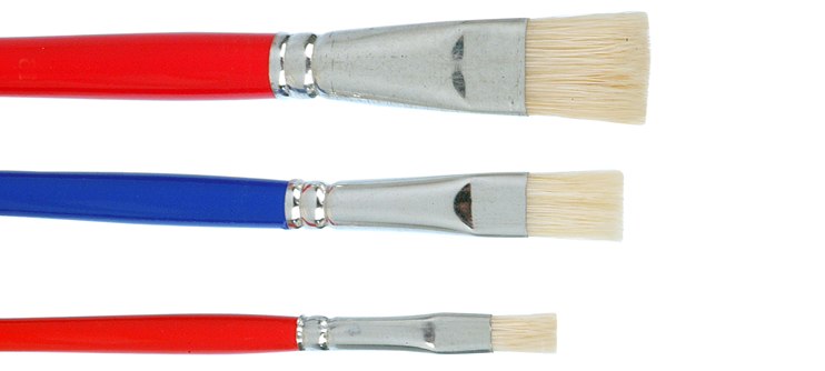 flat Bristle brush for dental lab
