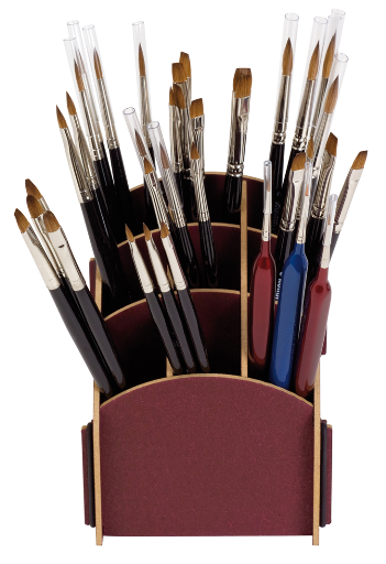 brush rack small for table with 9 compartments