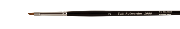 one stroke brush made of red sable, slanted shape