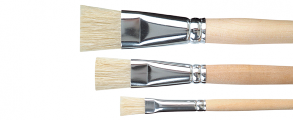basic hog bristle brushes for oil paints