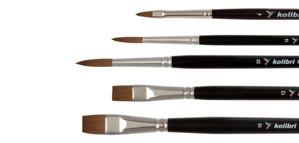 synthetic brushes for acrylic and oil paints