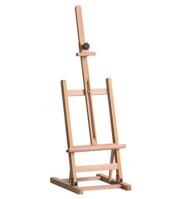 table easel in classical design for canvas heights up to 60 cm.